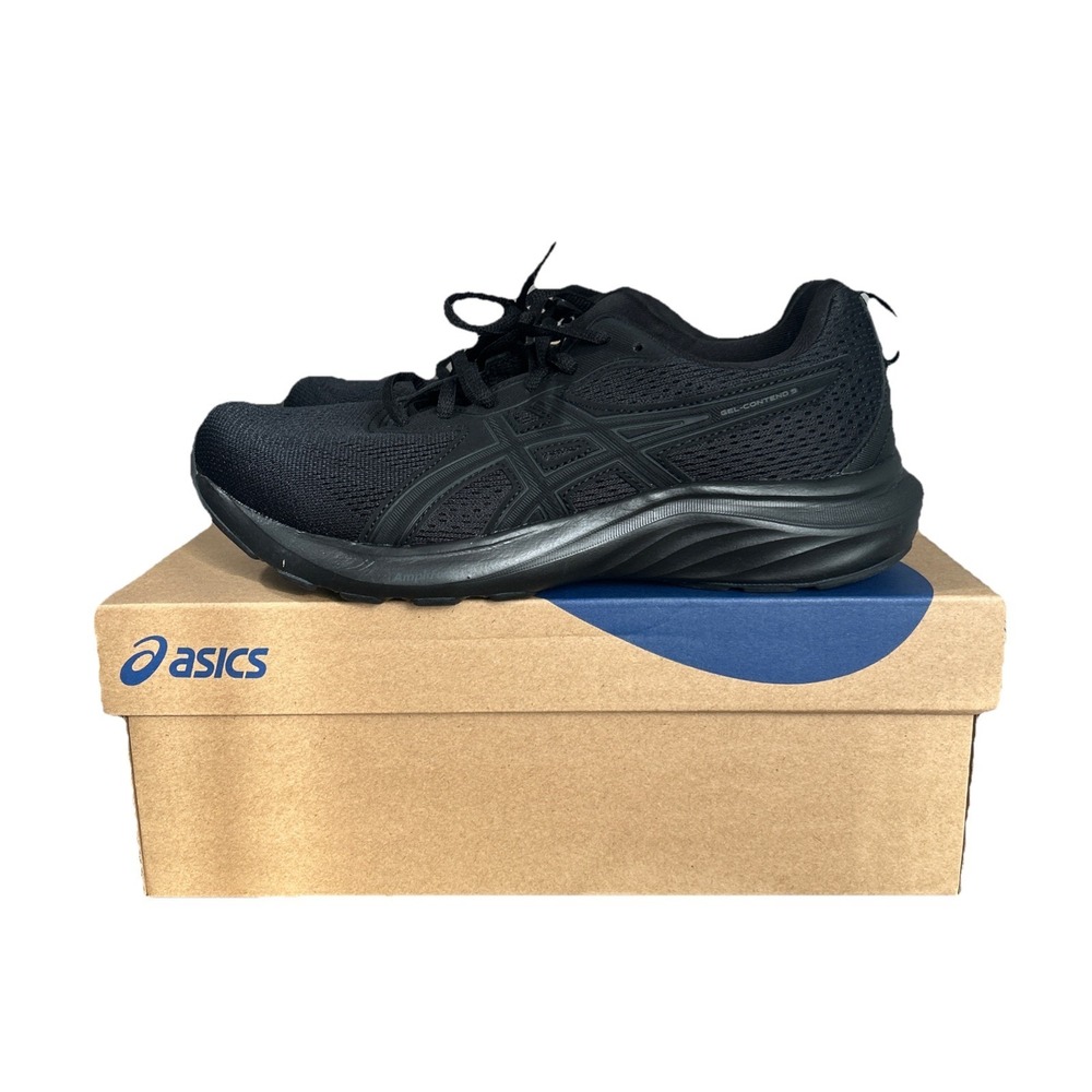 ASICS GEL-CONTEND 9 Black  Men's Low Top Lace Up Running Size 7 Extra Wide